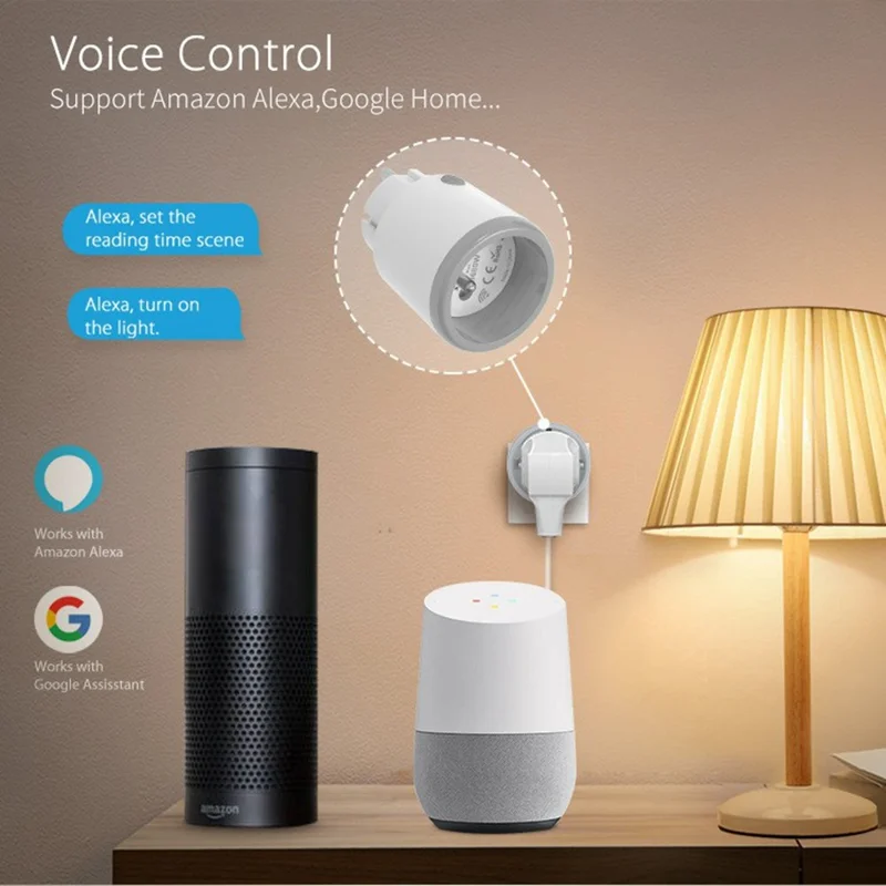 Prise intelligente NEO Matter NAS-WR15WM 16 A avec compteur d'énergie, commande intelligente pour Apple / Google / Amazon - Prise FR