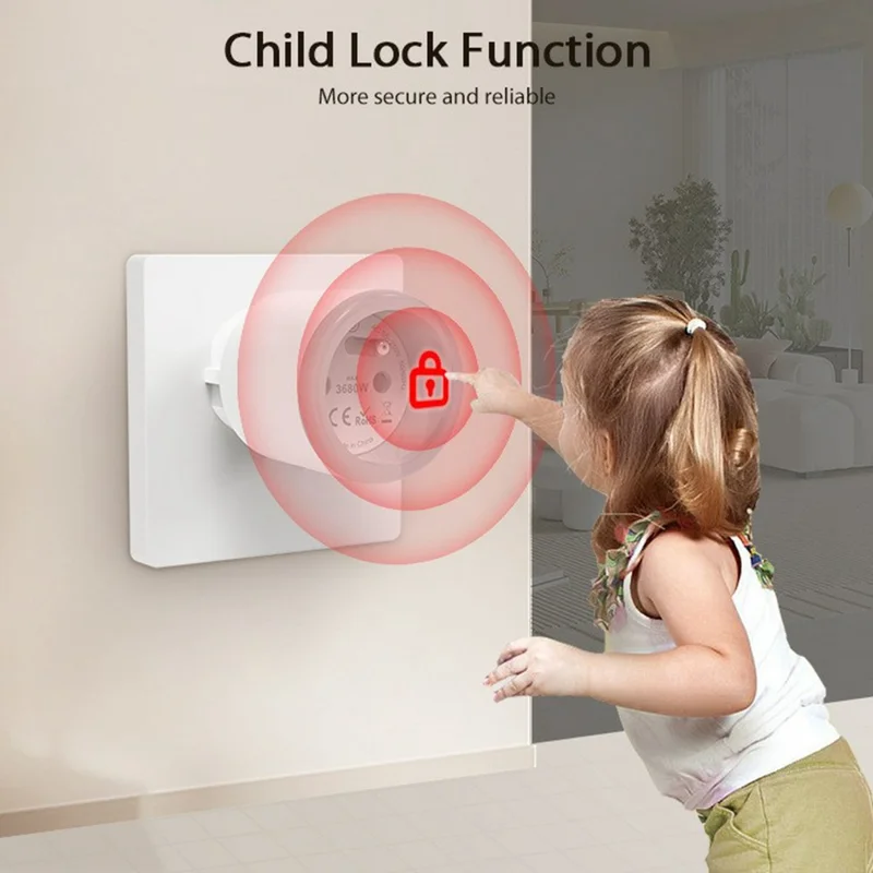 Prise intelligente NEO Matter NAS-WR15WM 16 A avec compteur d'énergie, commande intelligente pour Apple / Google / Amazon - Prise FR