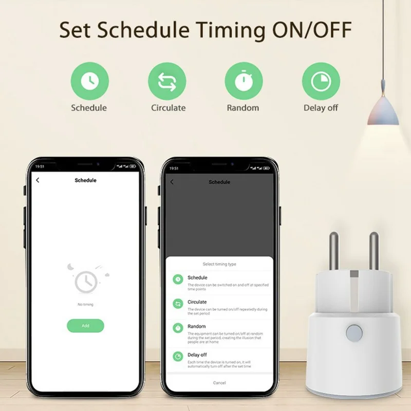 Prise intelligente NEO Matter NAS-WR01WM 16A WiFi avec compteur d'énergie, commande intelligente pour Apple / Google / Amazon - Prise UE