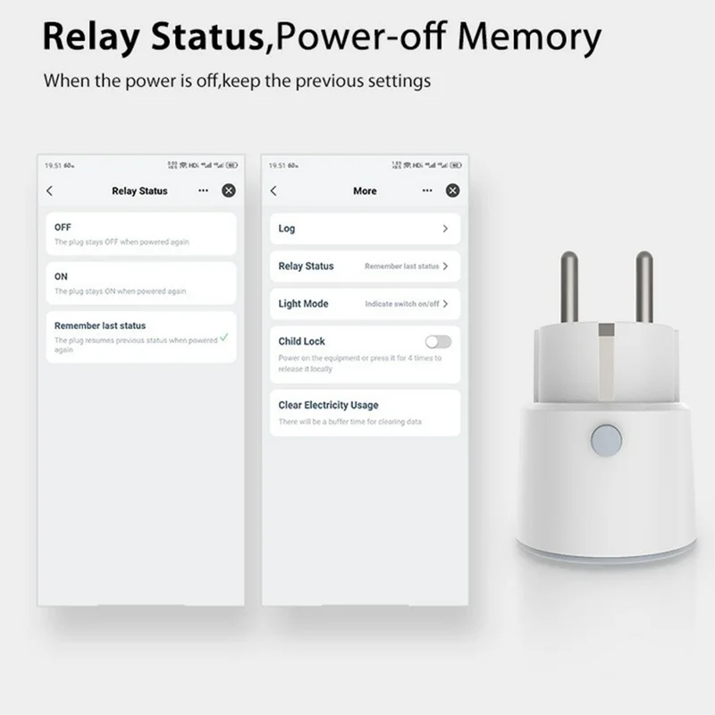 Prise intelligente NEO Matter NAS-WR01WM 16A WiFi avec compteur d'énergie, commande intelligente pour Apple / Google / Amazon - Prise UE