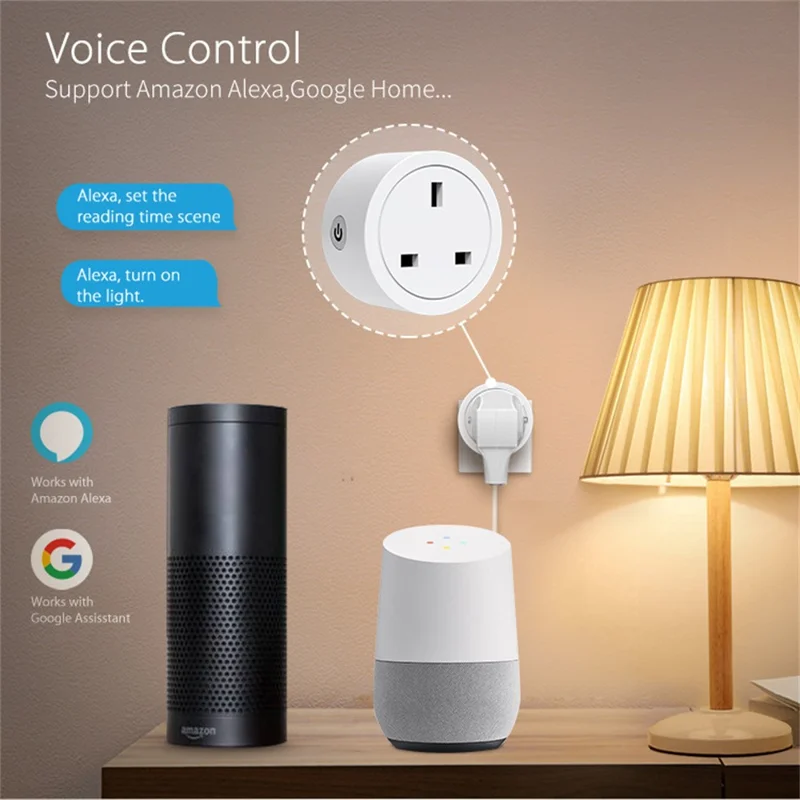 NEO NAS-WR16WM 16A Matter WiFi Smart Plug mit Leistungsmesser, funktioniert mit Apple Home / Google Assistant / Amazon Alexa, UK-Stecker