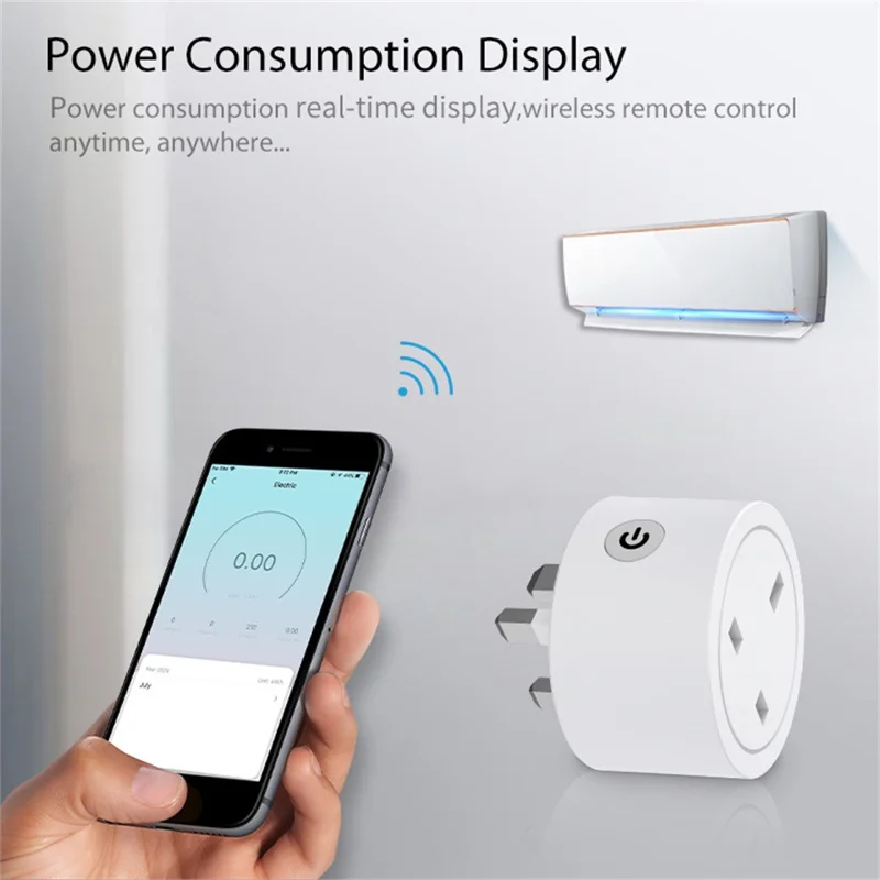 NEO NAS-WR16WM 16A Matter WiFi Smart Plug mit Leistungsmesser, funktioniert mit Apple Home / Google Assistant / Amazon Alexa, UK-Stecker