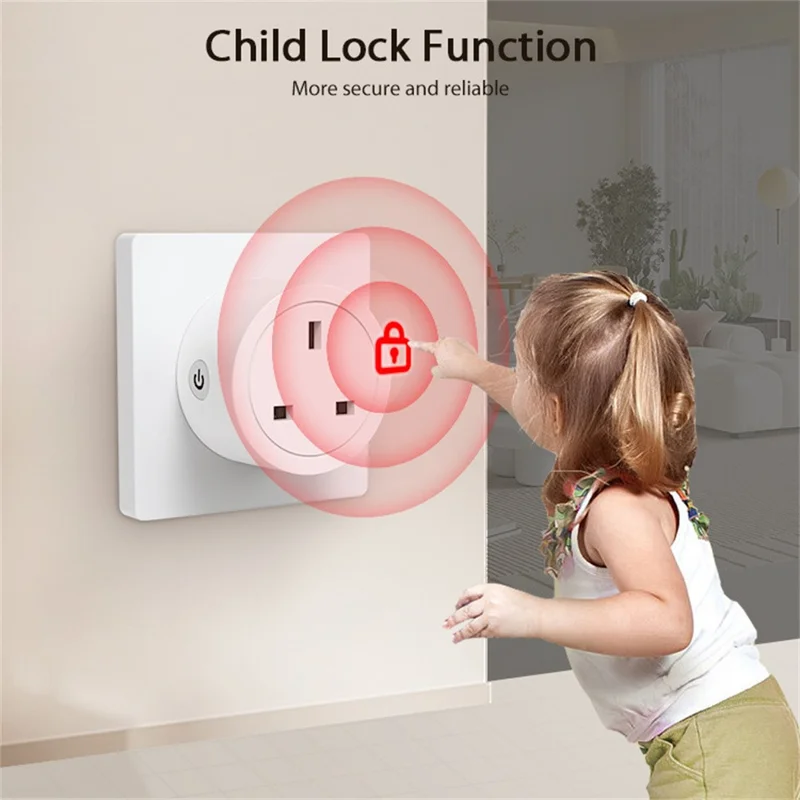 NEO NAS-WR16WM 16A Matter WiFi Smart Plug mit Leistungsmesser, funktioniert mit Apple Home / Google Assistant / Amazon Alexa, UK-Stecker