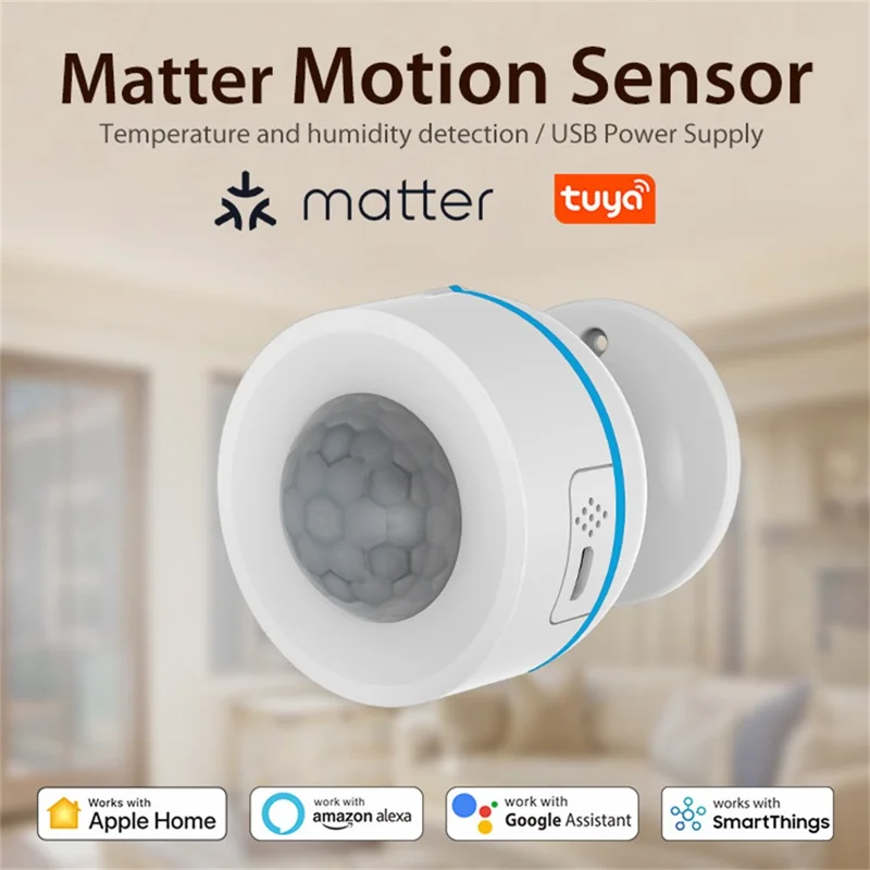 NEO NAS-PD07TM Matter Thread Smart PIR Motion Sensor USB Powered Wireless Human Body Infrared Detector