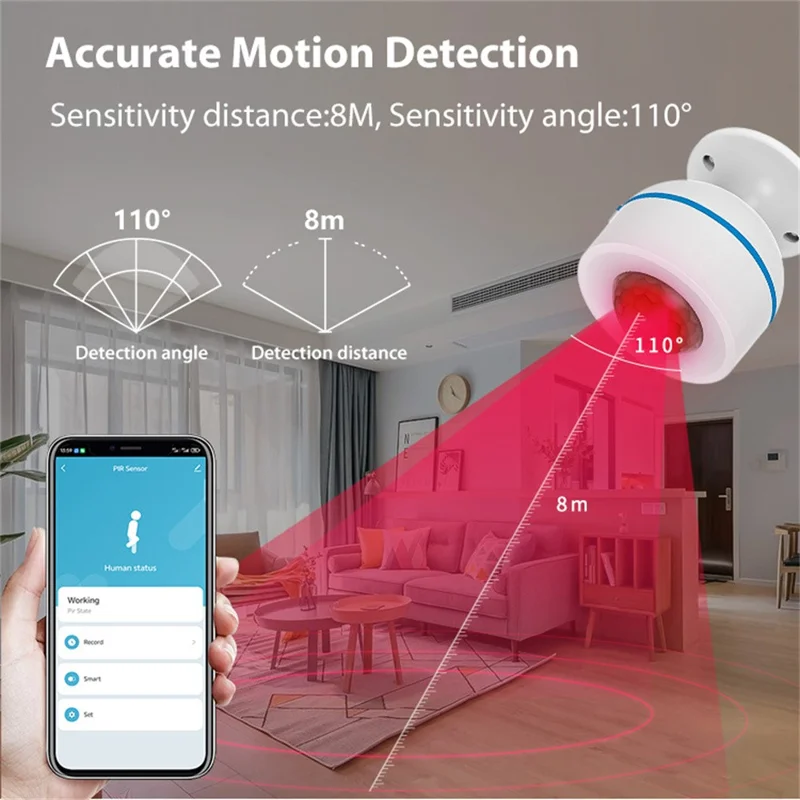 NEO NAS-PD07TM Matter Thread Smart PIR Motion Sensor USB Powered Wireless Human Body Infrared Detector