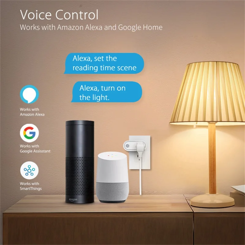 NEO NAS-WR12BH 15A Tomada Inteligente ZigBee 3.0 com Monitorização de Energia, Funciona com Apple HomeKit / Google Assistant / Amazon Alexa, Tomada EUA