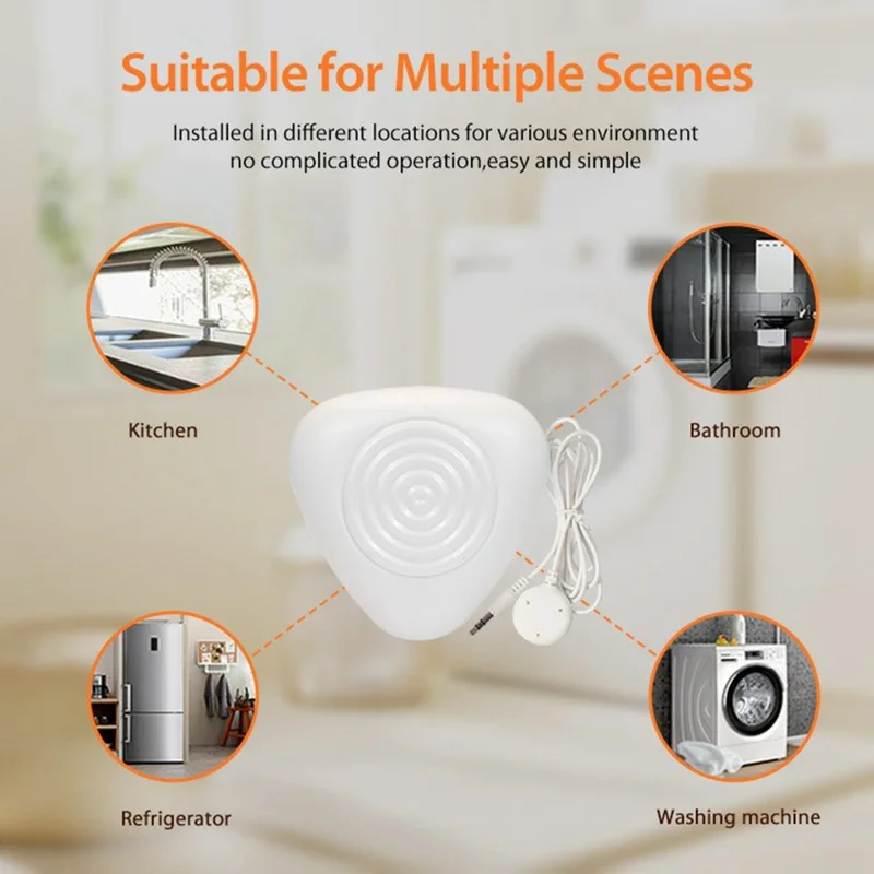 NEO NAS-WS11BH Tuya HomeKit and ZigBee Smart Water Leak Detector Alarm Sensor Wireless 2.4GHz for Home