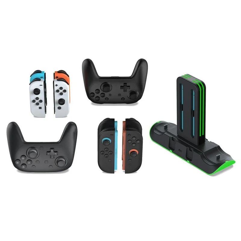 DOBE FOMIS ELECTRONICS TNS-51101 Charging Dock for Nintendo Switch Joysticks / Pro Controllers RGB LED Charging Station