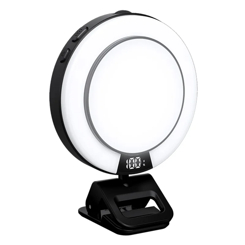 F10 RGB портативный светильник для телефона с изменением цвета, портативный светильник для селфи в форме НЛО с регулировкой цветовой температуры для уличных развлечений — черный