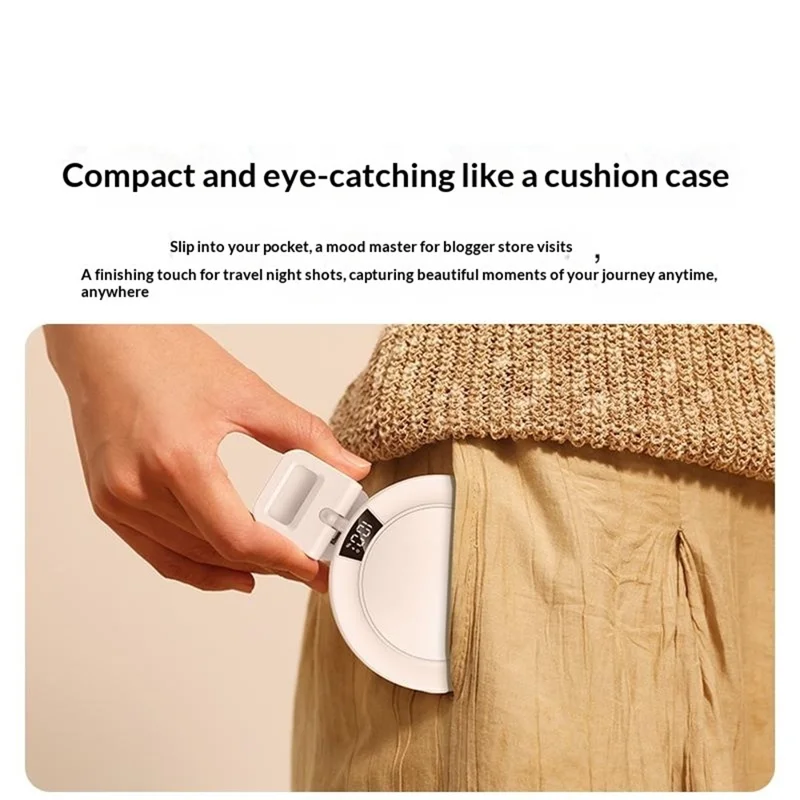 F10 RGB портативный светильник для телефона с изменением цвета, портативный светильник для селфи в форме НЛО с регулировкой цветовой температуры для уличных развлечений — черный