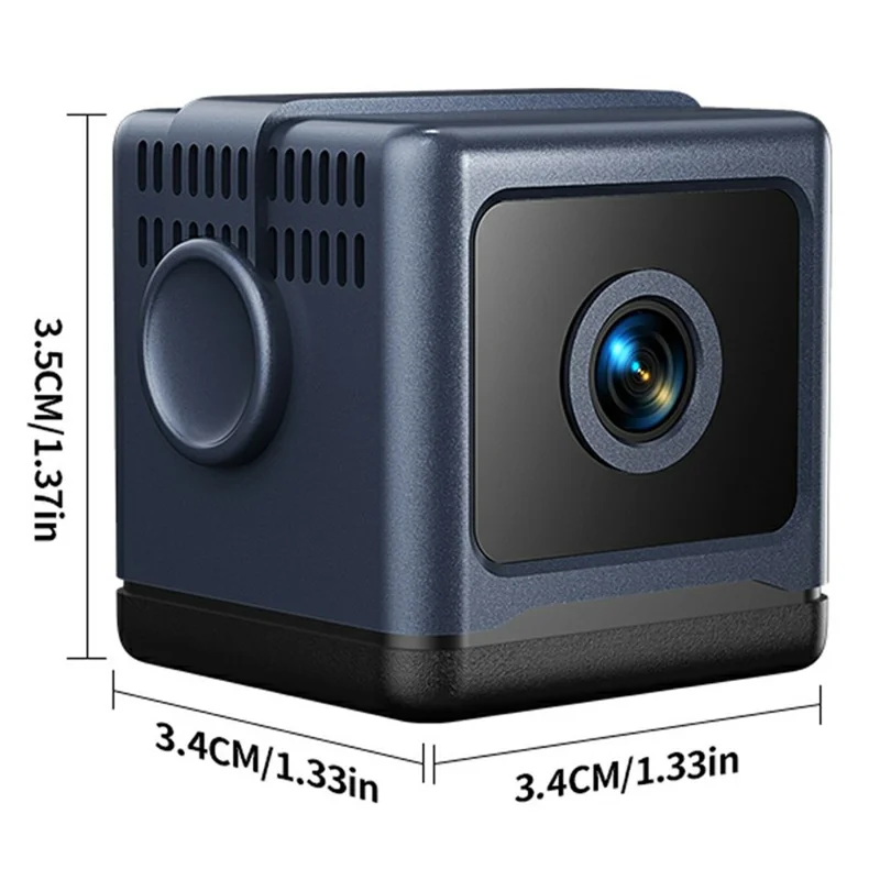 W03 Smart Alarm Wireless Security Camera Motion Detection Mini Battery Camera with Removable Stand for Home, No Card - Black