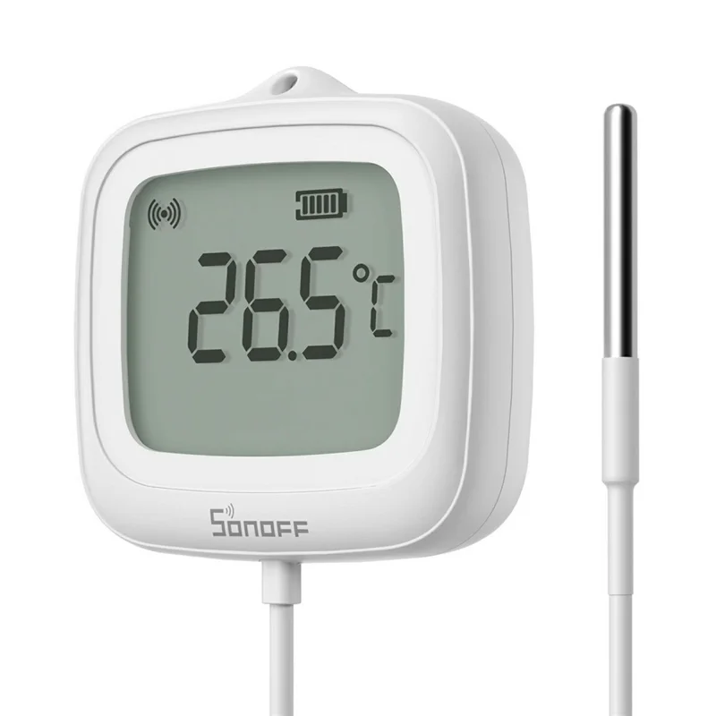 SONOFF SNZB-02LD Zigbee 3.0 LCD Smart Thermometer with Probe for Pool Bathtub Fridge Temperature Sensor
