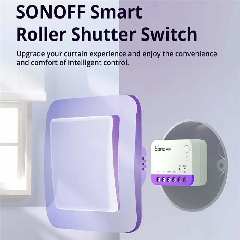 SONOFF MINI-RBS Smart Curtain Roller Deviation Calibration Intelligent Scheduling Shutter Switch Module