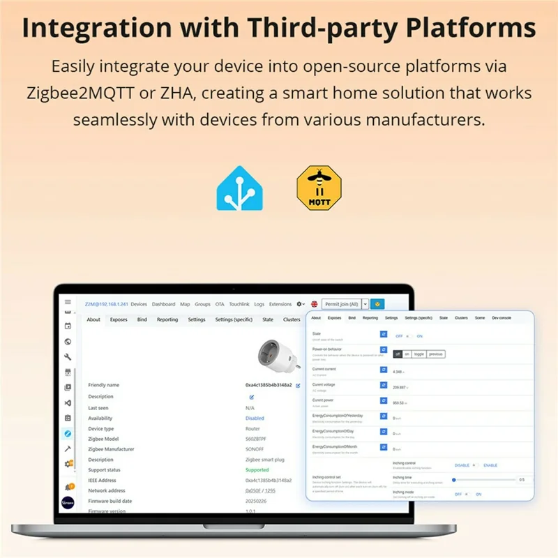 SONOFF S60ZBTPF iPlug Zigbee Smart Plug Energy Monitoring Smart Home Remote Control Timer, EU Plug