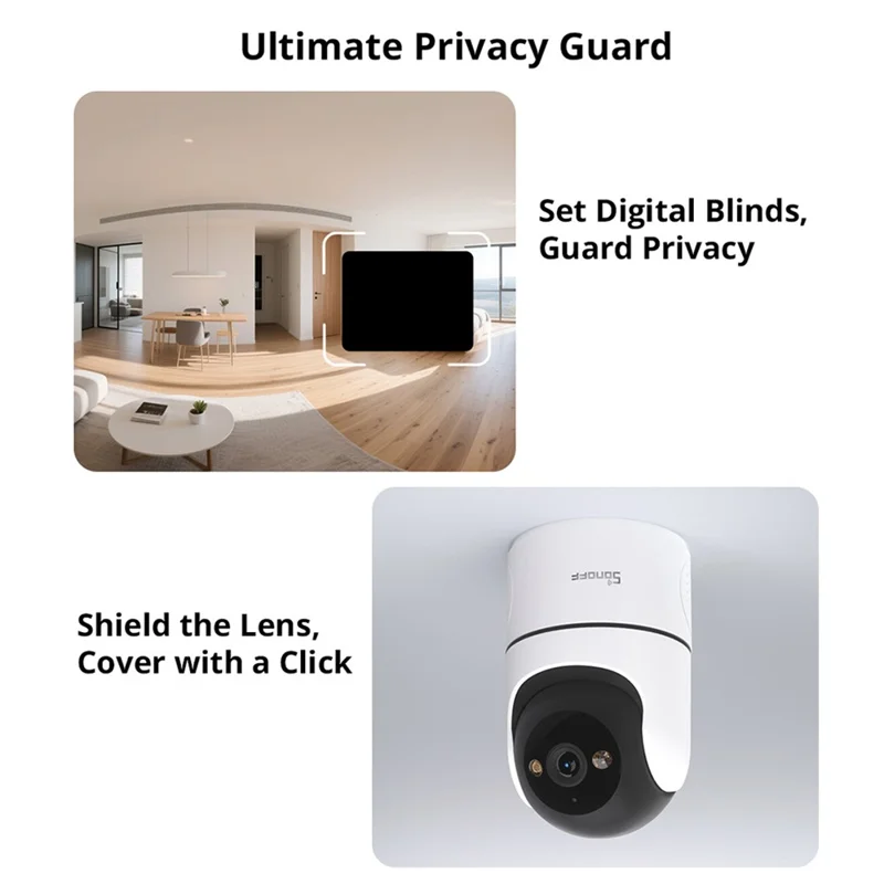 SONOFF CAM-PT2 Smart Security Camera 1080P HD Indoor Camera with Two-Way Audio  /  Night Vision  /  Human Detection