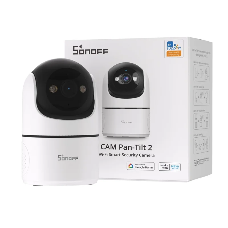 SONOFF CAM-PT2 Smart Security Camera 1080P HD Indoor Camera with Two-Way Audio  /  Night Vision  /  Human Detection