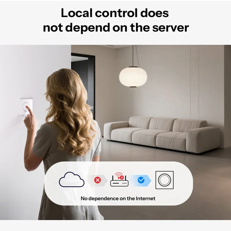 SONOFF MINIR4M-E Matter WiFi 1-Gang Wall Smart Light Switch Voice Control Works with Apple Home / Amazon Alexa / Google Home