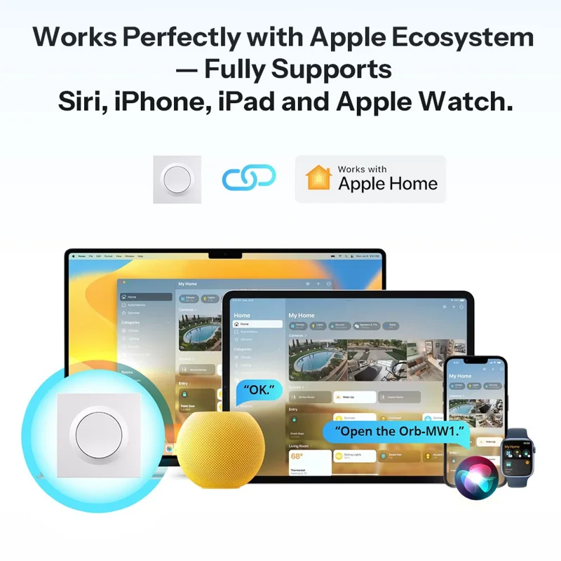 SONOFF MINIR4M-E Matter WiFi 1-Gang Wall Smart Light Switch Voice Control Works with Apple Home / Amazon Alexa / Google Home