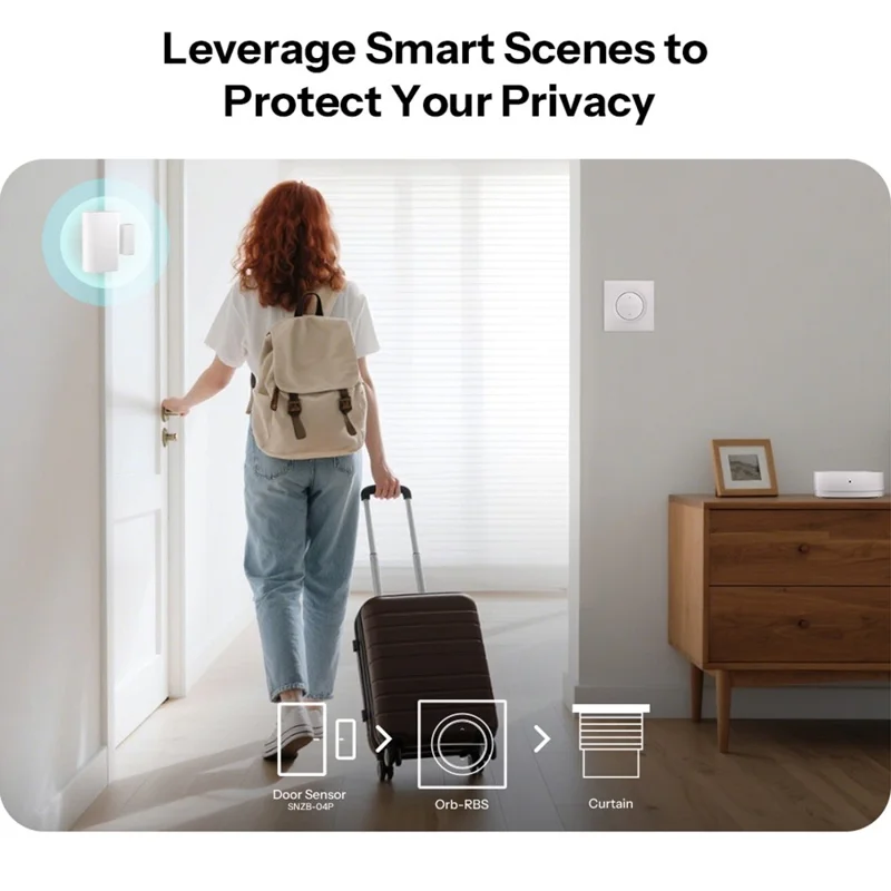 SONOFF MINI-RBS-E Matter Compatible WiFi Smart Roller Blind Switch Curtain Controller with Timer Function