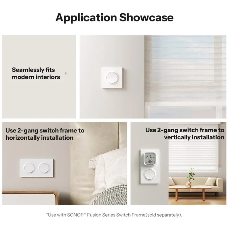 SONOFF MINI-ZBRBS-E Zigbee Smart Curtain Switch Precise Control Wall Switch for Motorized Blinds