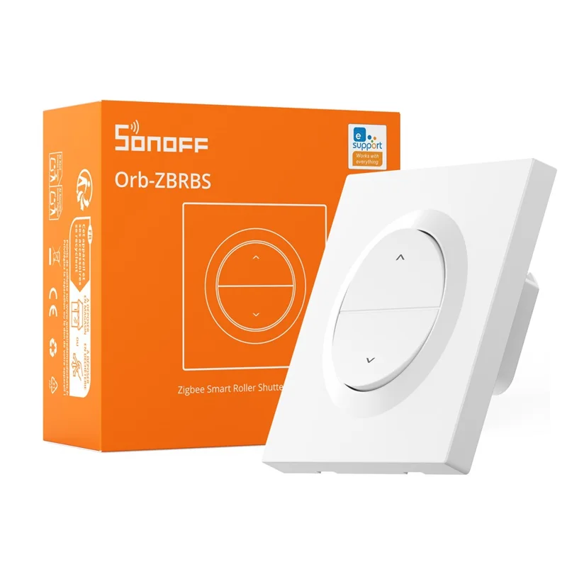 SONOFF MINI-ZBRBS-E Zigbee Smart Curtain Switch Precise Control Wall Switch for Motorized Blinds