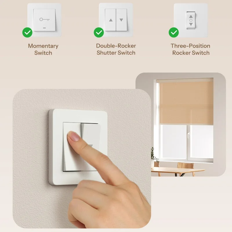 SONOFF MINI-ZBRBS Zigbee Smart Roller Shutter Switch Precise Percentage Control Curtain Motor Controller