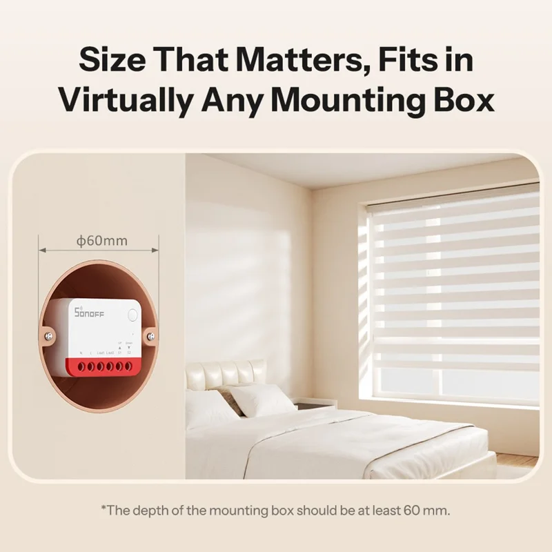 SONOFF MINI-ZBRBS Zigbee Smart Roller Shutter Switch Precise Percentage Control Curtain Motor Controller