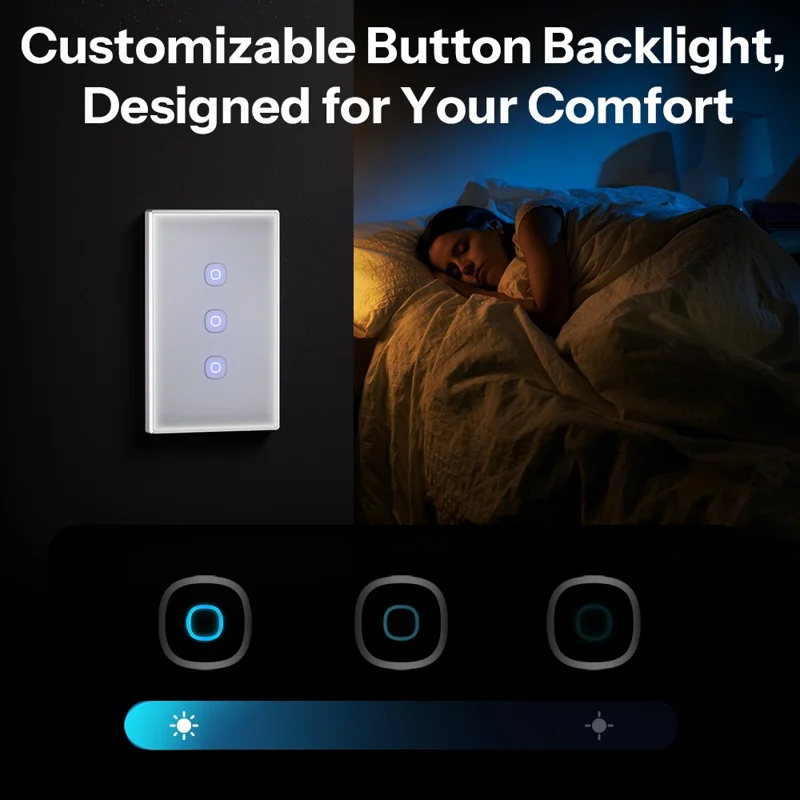 SONOFF T6-1C-120M 1-Gang Smart Touch Wall Switch Matter Detach Relay Apple Ecosystem Compatible