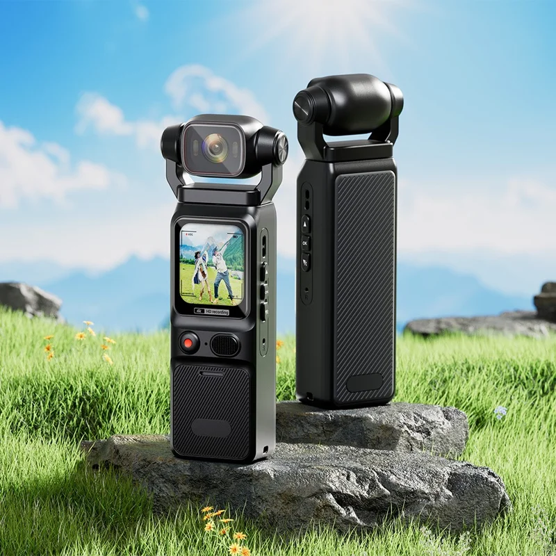 L18C 4G Remote HD Camera Rotatable Lens Conference Outdoor Recorder 4K Portable Handheld Sports Camera (Southeast Asia Version) - Black