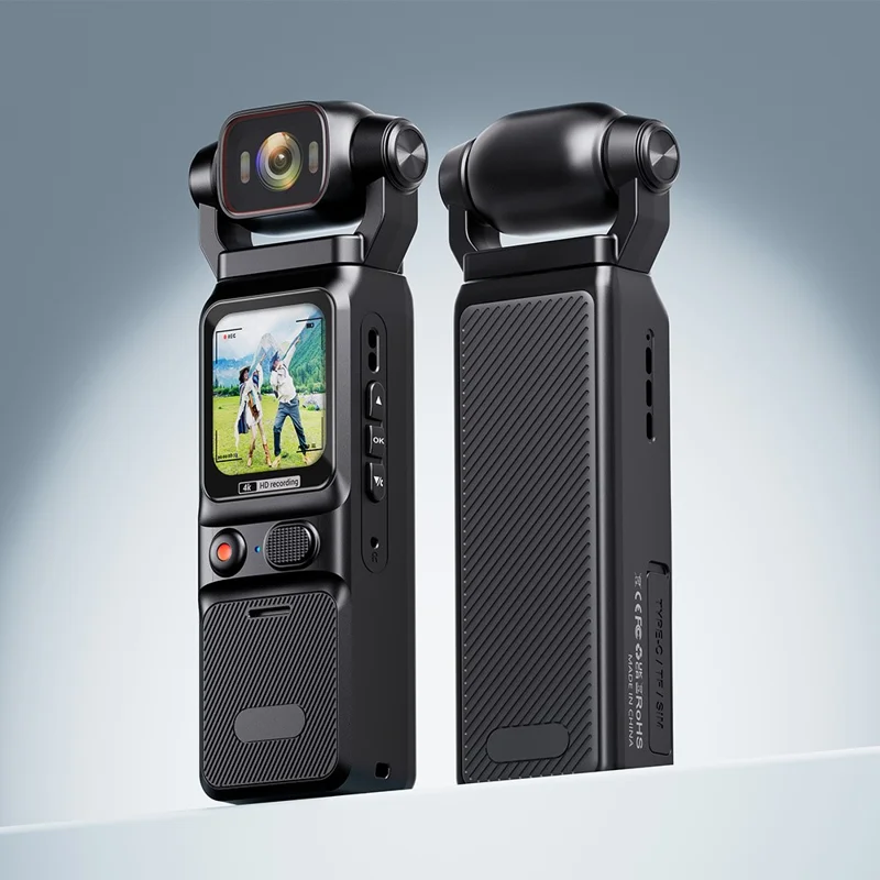 L18C 4G Remote HD Camera Rotatable Lens Conference Outdoor Recorder 4K Portable Handheld Sports Camera (Southeast Asia Version) - Black