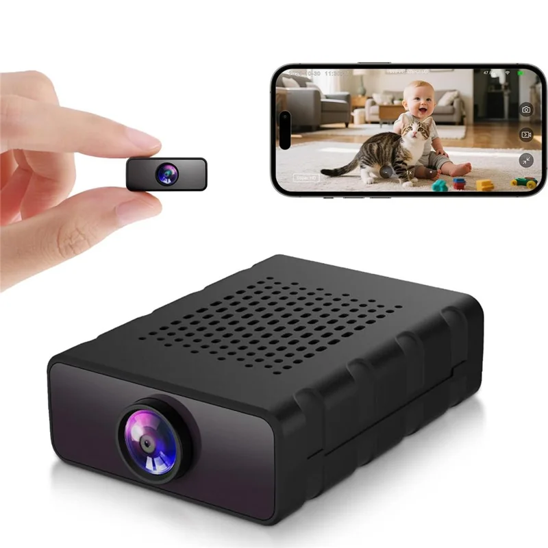L28 WiFi Mini Camera Intelligent Motion Detection Remote Recorder Support 180-Degree Wide Angle HD Night Vision - Black