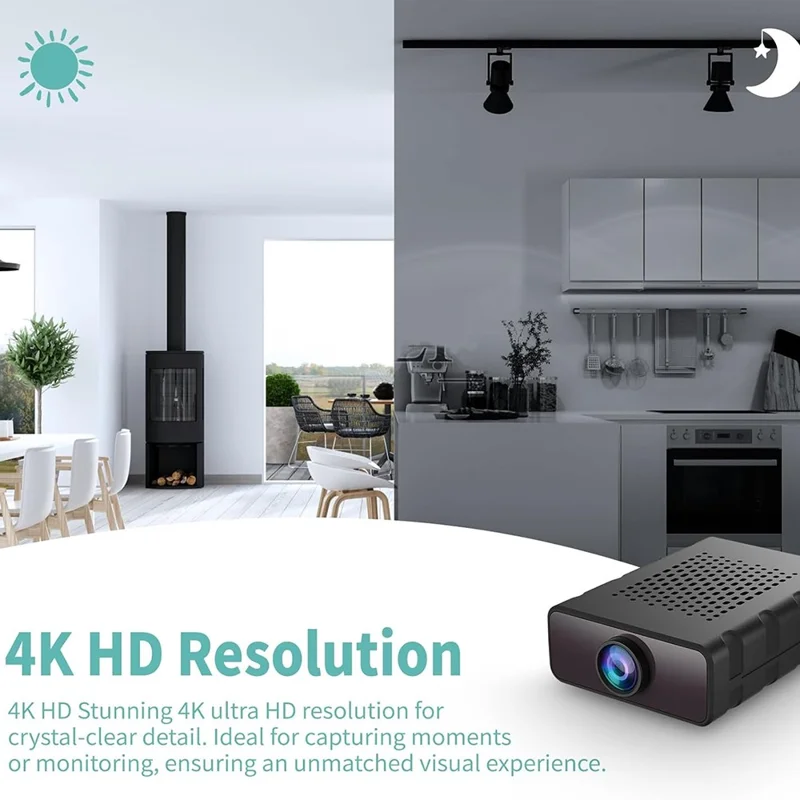 L28 WiFi Mini Camera Intelligent Motion Detection Remote Recorder Support 180-Degree Wide Angle HD Night Vision - Black