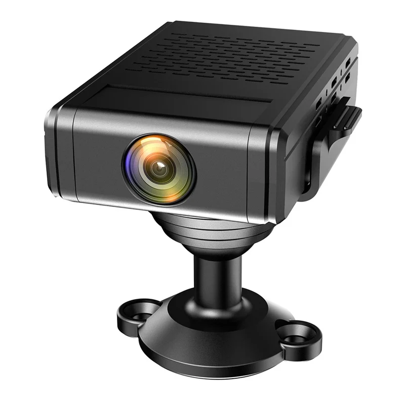 L31 Mini telecamera rotante a 180 gradi, registratore intelligente Ultra HD con rilevamento movimento, allarme e notifiche push - Nero