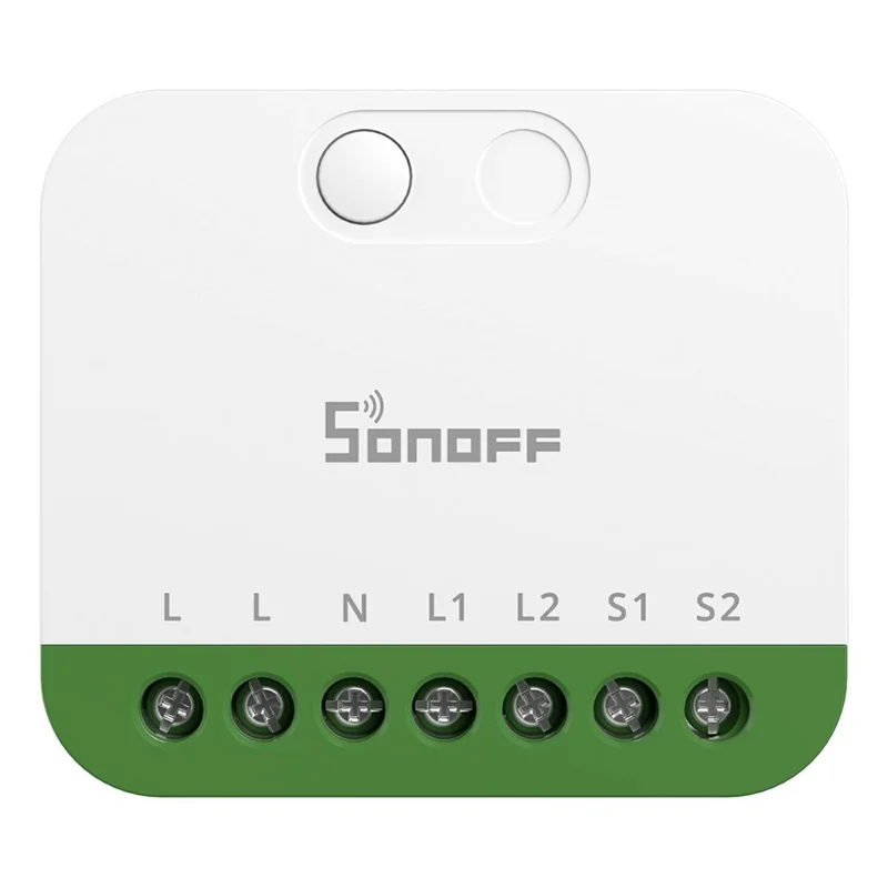 SONOFF MINI-2GS 2-Gang Smart Switch WiFi Matter-Compatible with Dual Load Control  /  Voice Assistant for Home Automation - White