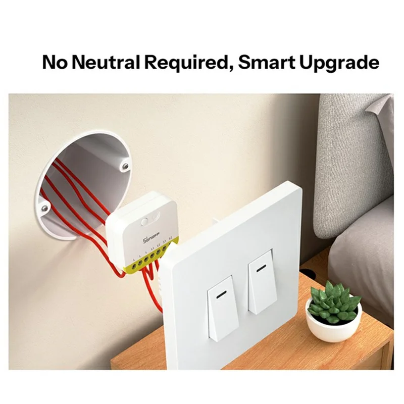 SONOFF MINI-ZB2GS-L 2-Gang Zigbee Smart Switch with APP / Voice Control for Home Automation - White