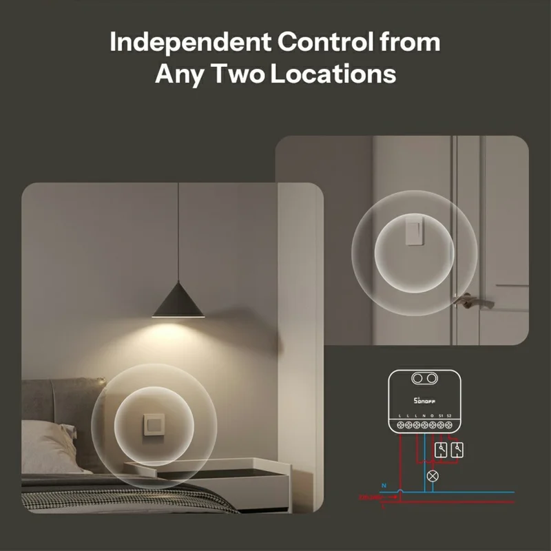 SONOFF MINI-ZBDIM Zigbee Smart Dimmer Switch Module Wireless Lighting Control for LED  /  Incandescent  /  Halogen Light - White