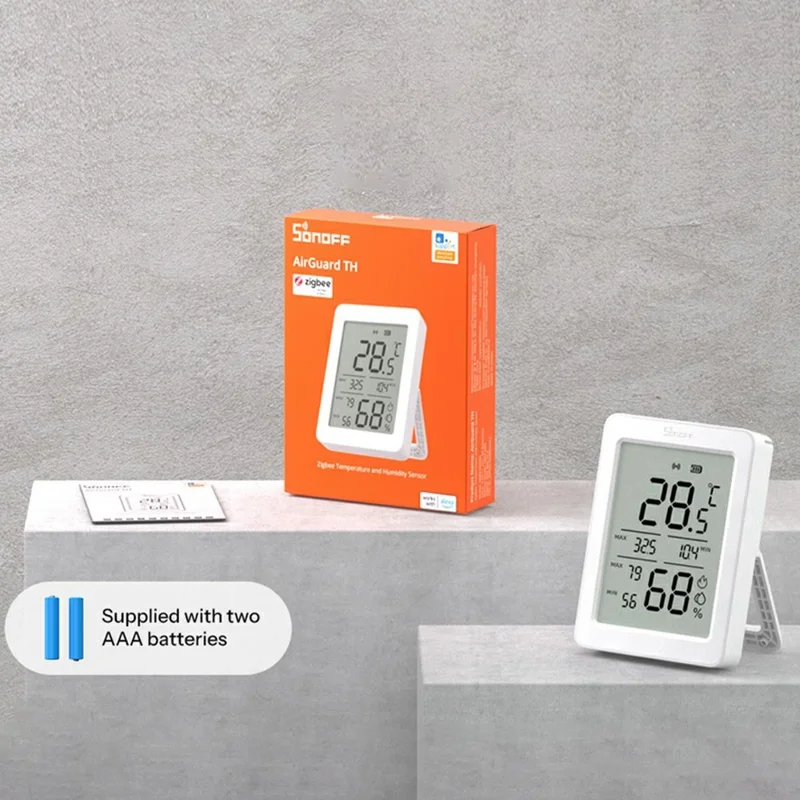 SONOFF SNZB-02DR2 Zigbee Temperature Humidity Sensor 3.6 Inch LCD Display Remote Monitoring Smart Home Integration - White