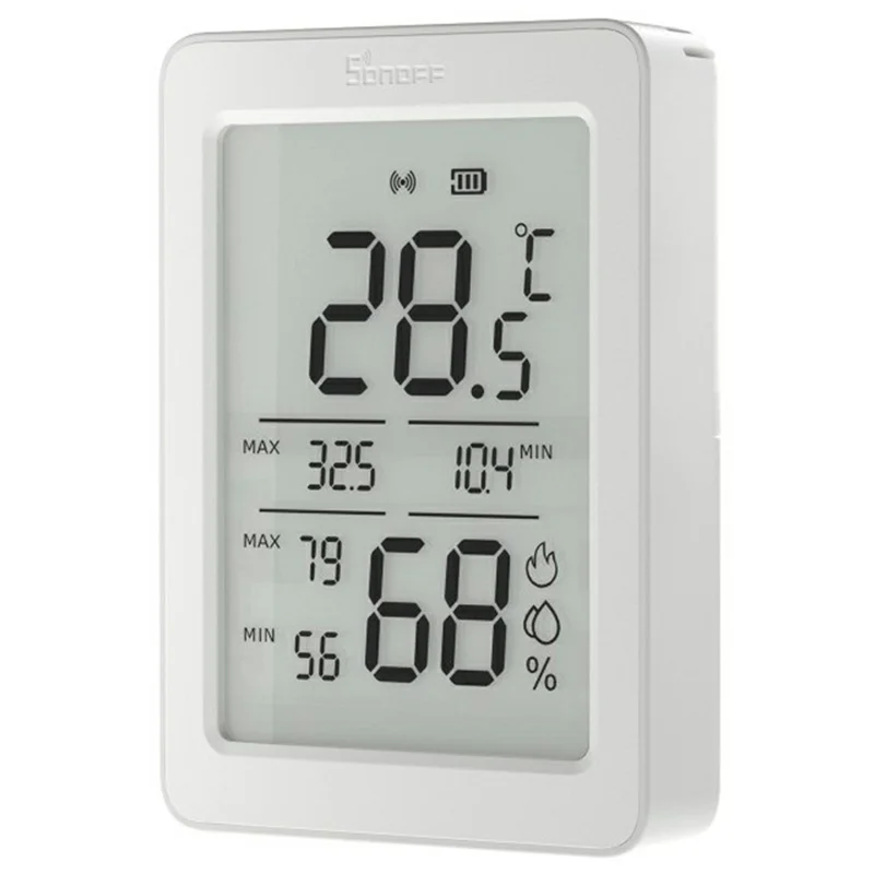 SONOFF SNZB-02DR2 Zigbee Temperature Humidity Sensor 3.6 Inch LCD Display Remote Monitoring Smart Home Integration - White