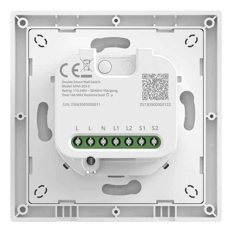 SONOFF Orb-MW2 MINI-2GS-E Matter Dualer intelligenter Kanalschalter WiFi Zigbee Kompatibler Relaismodus – Weiß