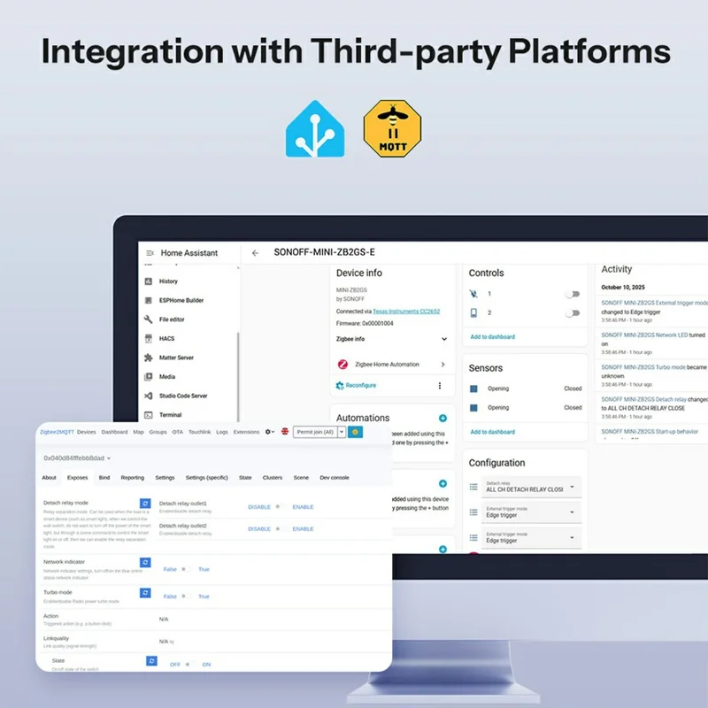 SONOFF Orb-ZBW2 MINI-ZB2GS-E Zigbee Smart-Wandschalter Dual-Kanal Hausautomatisierung Signalverstärker - Weiß