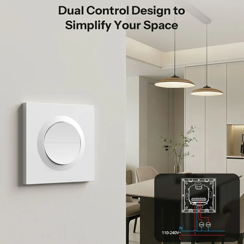 SONOFF Orb-ZBW2 MINI-ZB2GS-E Zigbee Smart-Wandschalter Dual-Kanal Hausautomatisierung Signalverstärker - Weiß