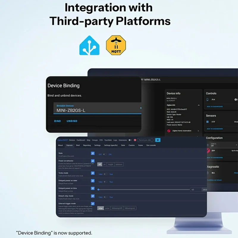 SONOFF Orb-ZBW2L MINI-ZB2GS-L-E Zigbee Dual Channel Smart Wall Switch Ohne Neutralleiter – Weiß
