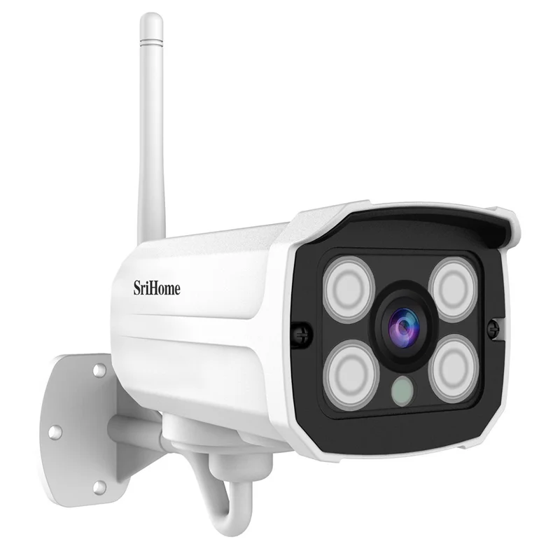 SRIHOME SH024 3.0MP Wireless IP Camera Smart Motion Detection Outdoor Waterproof Surveillance Camera HD ONVIF Bullet WiFi Camera - US Plug