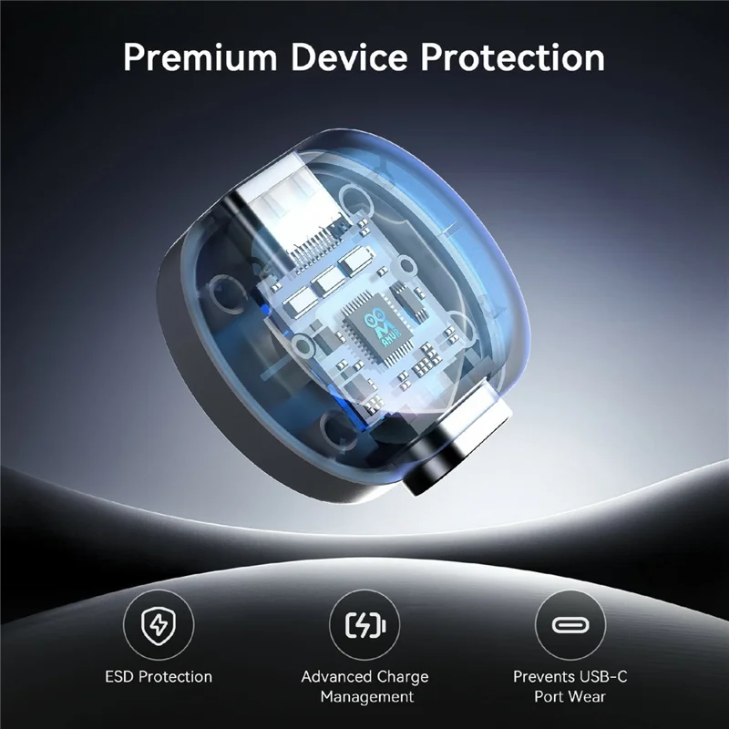 AMVR CK1 1.2m Magnetic Charging Cable for Quest 3  /  3S  /  Pro VR  Headset 18W Fast Charging Type-C Cable with Adapter