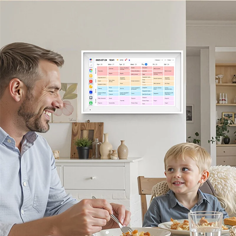 10 Inch AI Smart Family Calendar Planner Touchscreen Display Task Manager for Home Organization, 3GB+32GB - White