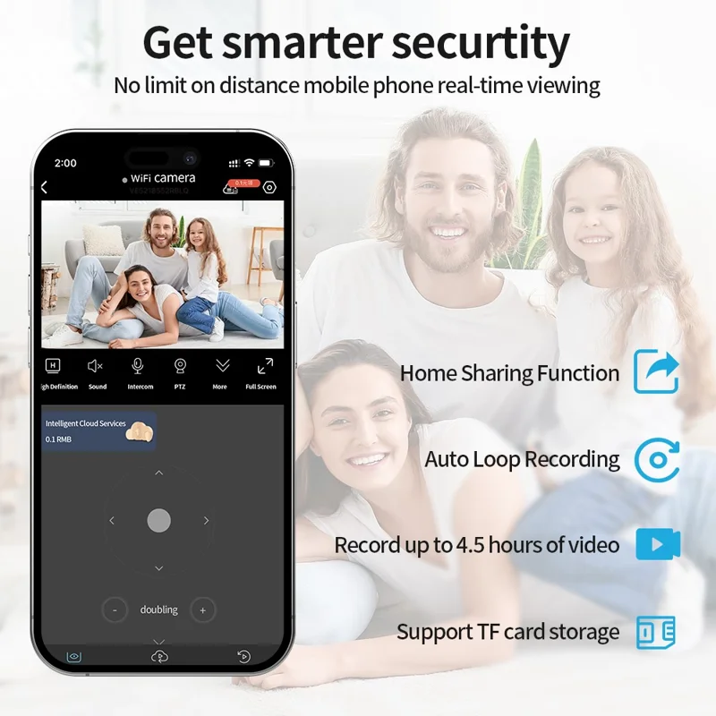 W05 Container Design Mini WiFi Camera Human Body Detection 1080P HD Night Vision Security Camera - White