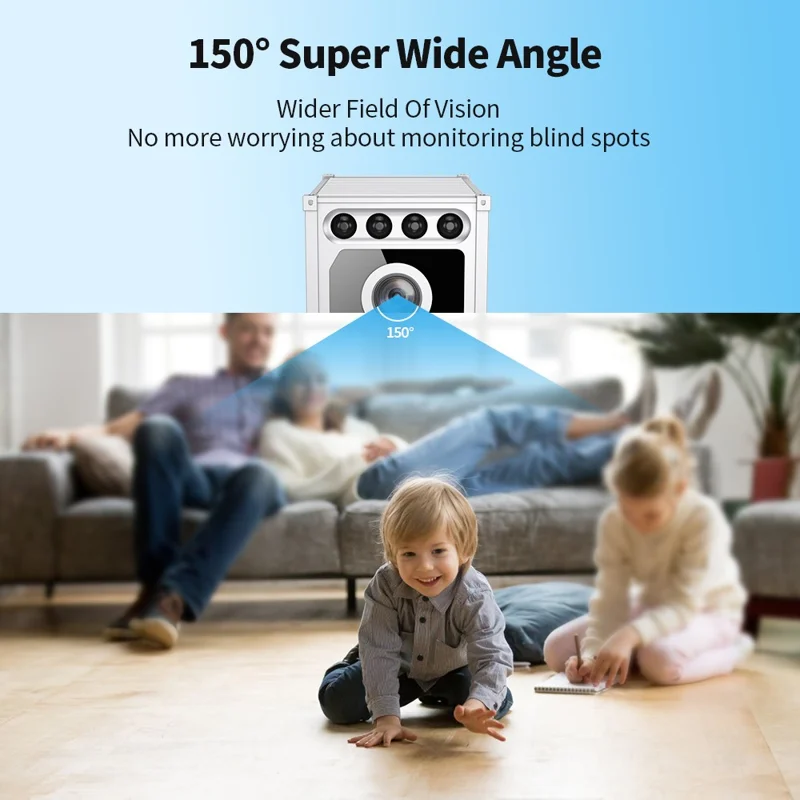 W05 Container Design Mini WiFi Camera Human Body Detection 1080P HD Night Vision Security Camera - White