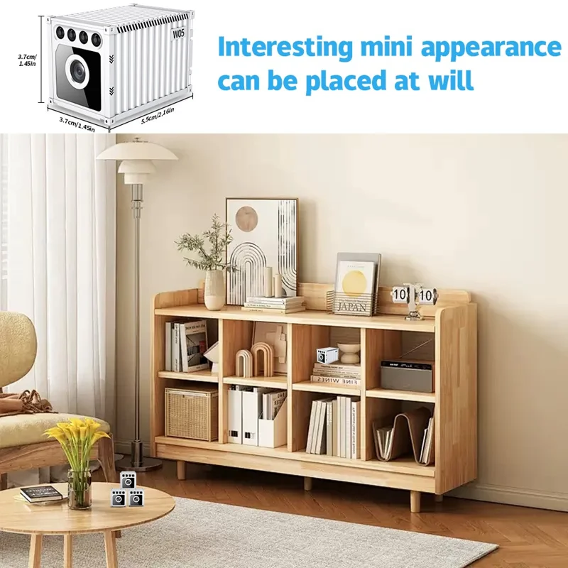 W05 Container Design Mini WiFi Camera Human Body Detection 1080P HD Night Vision Security Camera - White