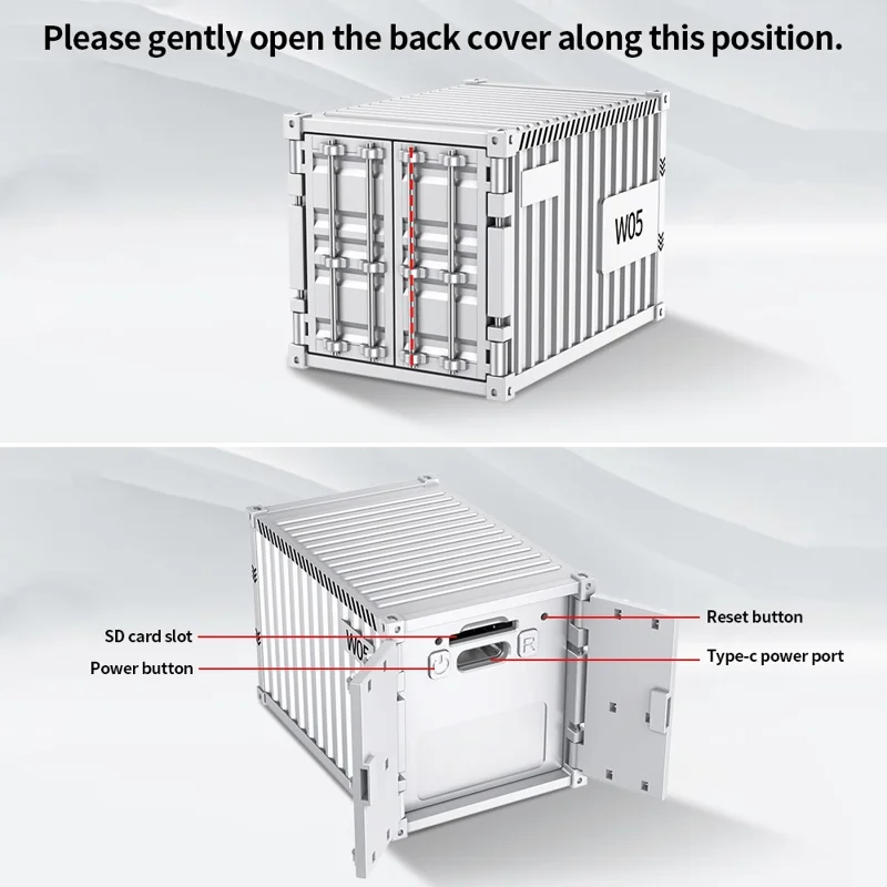 W05 Container Design Mini WiFi Camera Human Body Detection 1080P HD Night Vision Security Camera - White