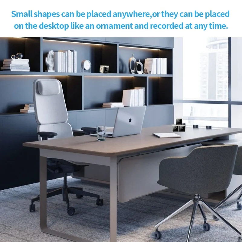 W07 WiFi Mini Compact Security Camera 1080P HD Night Vision Motion Detection Remote Monitor for Home (No Memory Card) - White